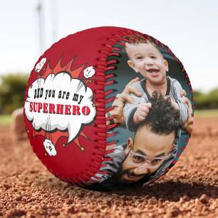 Vater Superheld Cartoon Vater`s Tag 2 Foto Baseball