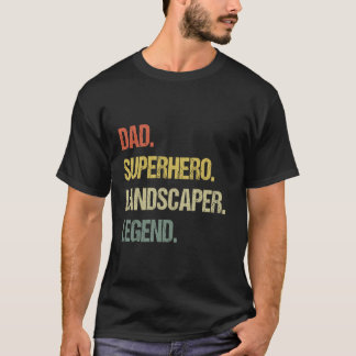 Vater-Superheld-Landschaftslegende T-Shirt