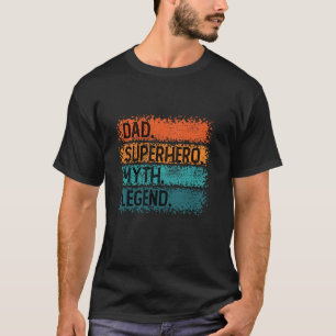 Vater Superheld-Mythos-Legende Retroflagge T-Shirt