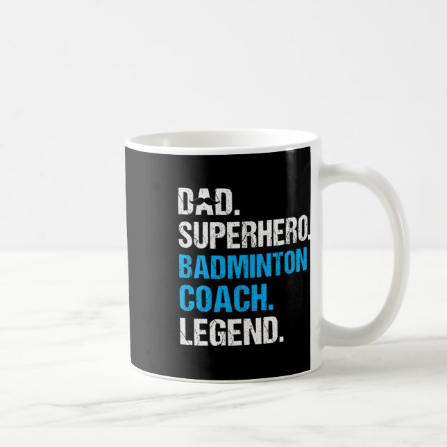 Vater Superhero Badminton Coach Funny Badminton Co Kaffeetasse (Rechts)