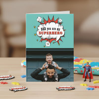 Vater Superhero Cartoon Sprechblase Vathers Day Ca
