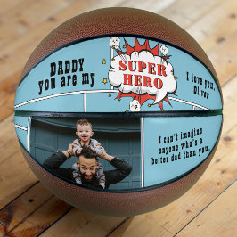 Vater Superhero Comic Speech Bubble Foto Basketball