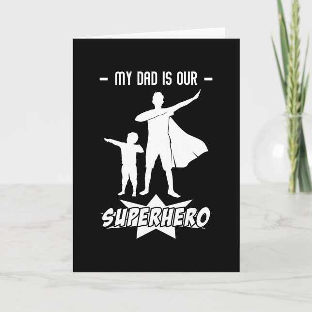 Vater Superhero Gift Fathers Day Karte (Vorderseite)