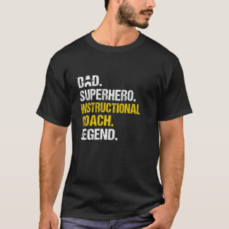 Vater Superhero Instructional Coach Funny Instruct T-Shirt