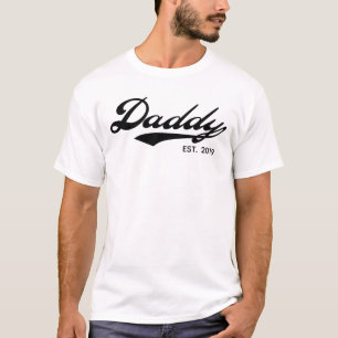 Vater-T-Shirts - Est/seit 2019 (personalisiertes T-Shirt