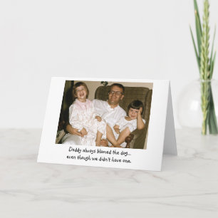 Vater tadelte immer den Hund Karte