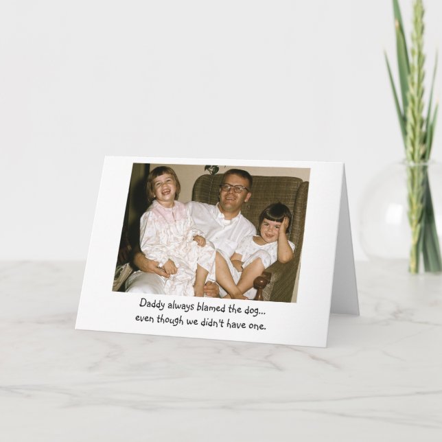 Vater tadelte immer den Hund Karte (Vorderseite)