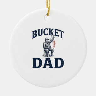 Vater-Tag-Angeln Vintage-Stich-Design_1 Keramik Ornament