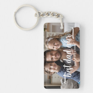 Vater-Tag Best Dad Ever Skript Foto Schlüsselanhänger