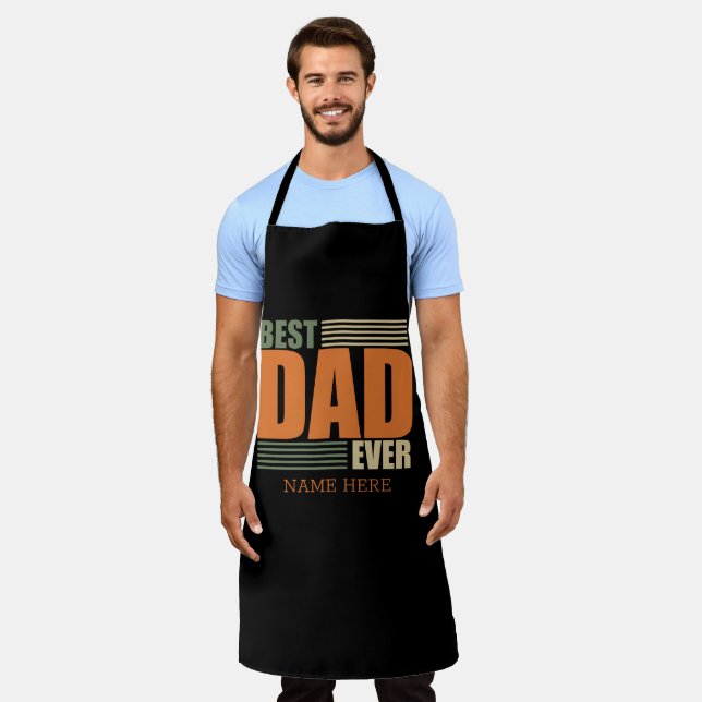 Väter Tag Bester Papa personalisierte Geschenkidee Schürze (Getragen)