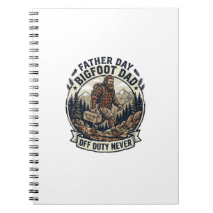 Vater Tag Bigfoot Papa Shirt Papa Modus In Der Wil Notizblock