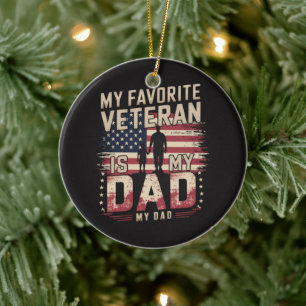 Vater Tag des Vaters Mein Lieblingsveteran Keramik Ornament