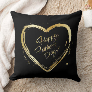 Vater-Tag Elegantes Luxus-Design Gold Herz Text Kissen