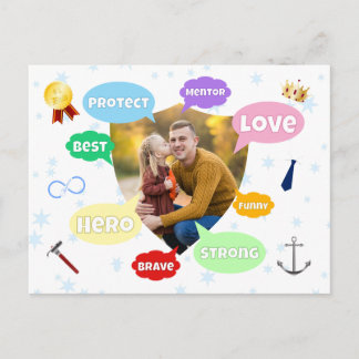 Väter Tag Foto Wortwolken Bester Vater Postkarte