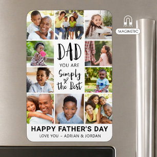 Vater-Tag-Fotocollage personalisiert Magnet