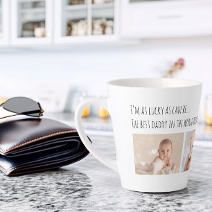 Vater-tag Glückspilz Bester Papa Fotos individuell Milchtasse