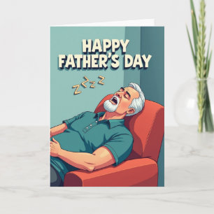 Vater-Tag-Illustration Schlafkarte Karte