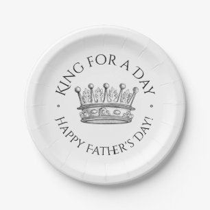 Vater-Tag König für einen Tag Pappteller