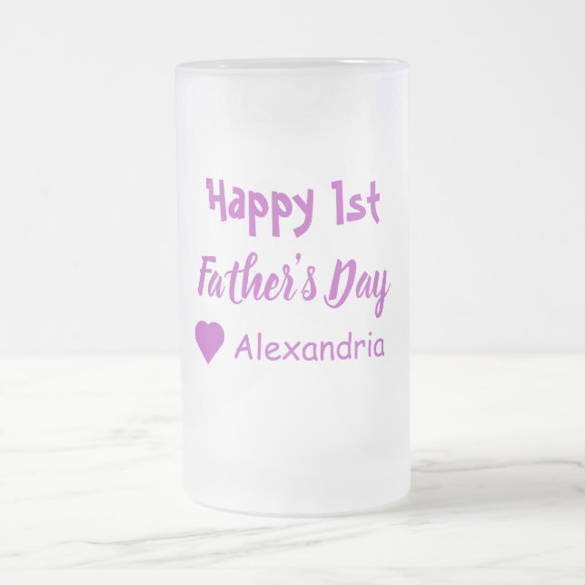 Vater-Tag Mattglas Bierglas (Mittel)