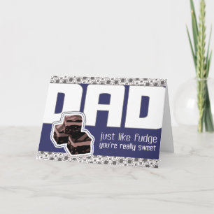 Vater-Tag oder Vatertag blau Karte fudgen