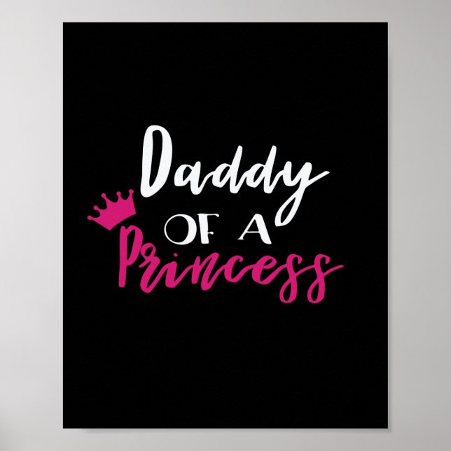 Vater-Tag Papa einer Prinzessin Poster (Vorne)