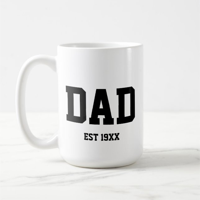 Väter Tag Papa gegründet Geschenk Kaffeetasse (Links)