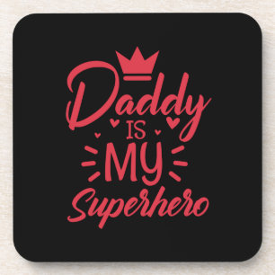 Vater-Tag Papa ist mein Superheld Getränkeuntersetzer