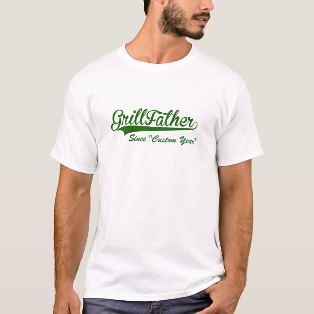 Väter Tag Personalisiert Grillvater .. (Ihr Jahr) T-Shirt (Vorderseite)