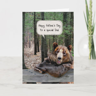 Vater-Tag-Teddy im Wald Karte