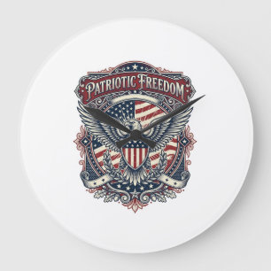 Vater-Tag-Vektorgrafik-T-Shirt mit patriotischem T Große Wanduhr