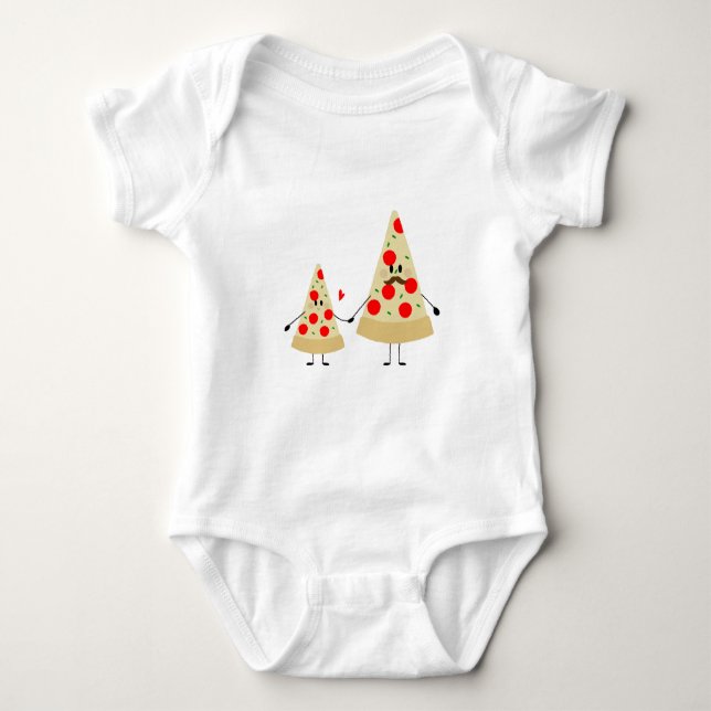 Väter-Tagespizza Baby Strampler (Vorderseite)