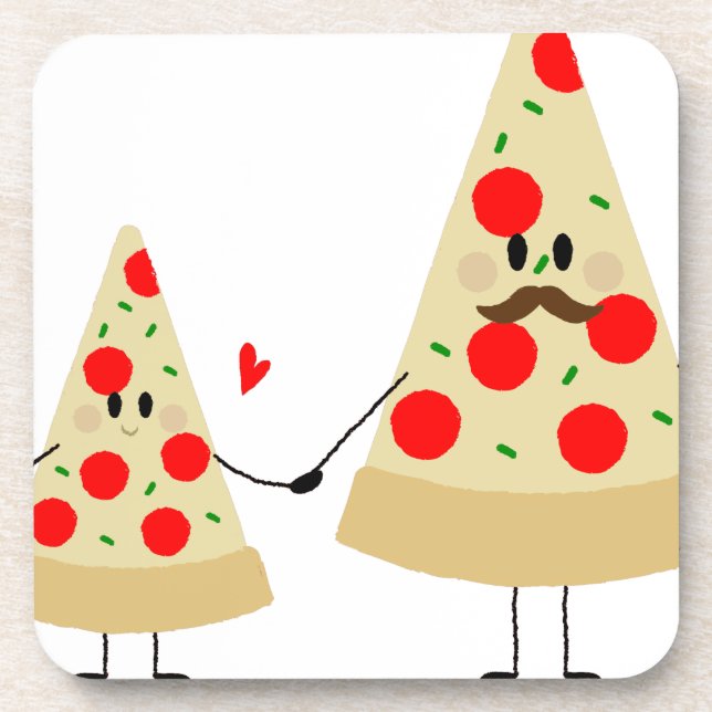 Väter-Tagespizza Untersetzer (Vorderseite)