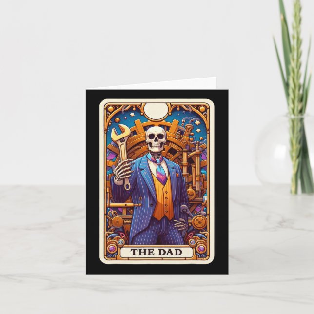 Vater Tarot Card Skeleton Vathers Day Daddy Baba Karte (Vorderseite)