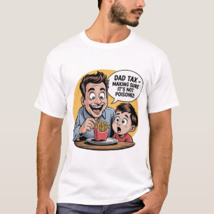 Vater Tax Cartoon T-Shirt - Funny Snack Patrol Des