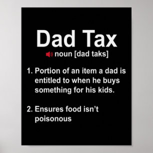 Vater Tax Definition Daddy Pater Papa Vatertag Poster