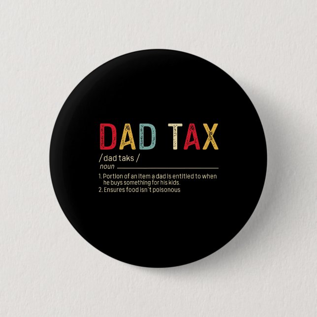 Vater Tax Definition Funny Vatertag Button (Vorderseite)