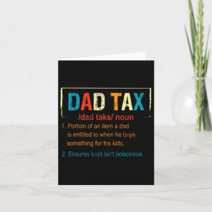 Vater Tax Definition Funny Vathday Männer Jungs Ge Karte