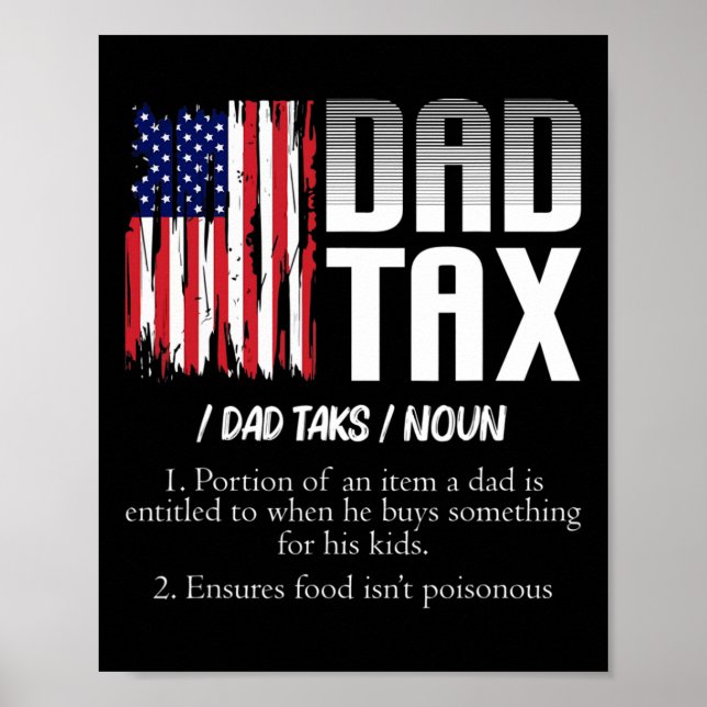 Vater Tax Definition Funny Vathday Poster (Vorne)