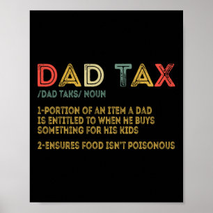 Vater Tax Definition Herren Funny Vatertag 2 Poster
