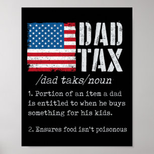 Vater Tax Definition Herren Funny Vatertag 6 Poster