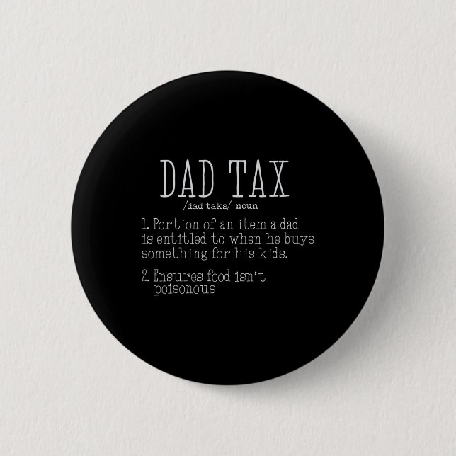 Vater Tax Definition Herren Funny Vatertag 8 Button (Vorderseite)