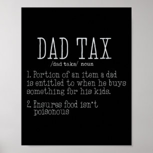 Vater Tax Definition Herren Funny Vatertag 8 Poster