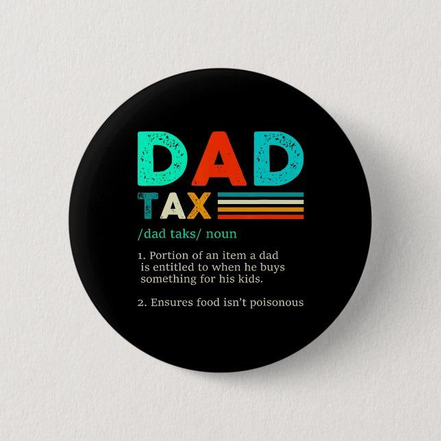 Vater Tax Definition Retro Vintag 1 Button (Vorderseite)