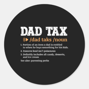 Vater Tax Definition Retro Vintag Runder Aufkleber