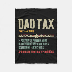 Vater Tax Definition Sarcastic Funny Vatertag Fleecedecke