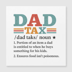Vater Tax - Definition von "Funny Vaterhood" Magnetkarte