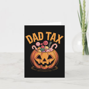 Vater Tax Halloween Spooky Pumpkin Funny Vater Jok Karte