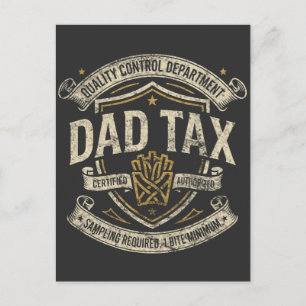 Vater-Tax-Shirt Lustige Qualitätskontrolle-Abteilu Postkarte