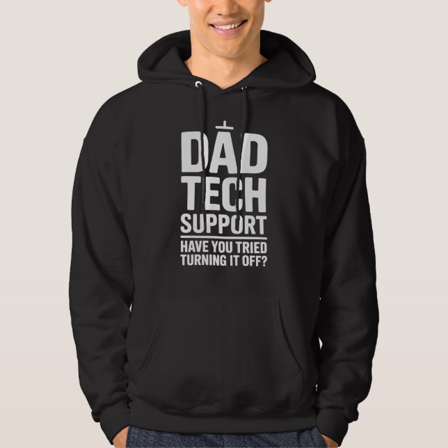 Vater-Tech-Support – Lustiges Tech-Vater-Humor-Ges Hoodie (Vorderseite)