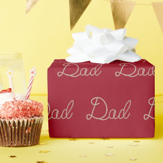 Vater-Text im Design des nautischen Seils Geschenkpapier (Geburtstagsparty)